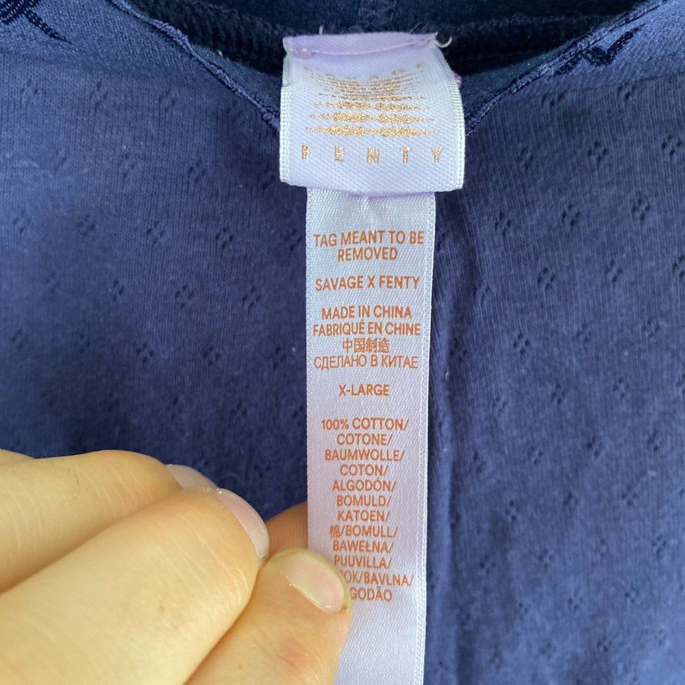 Savage x Fenty Rihanna Dark Blue Sleep Pants Lounge Pants Pajama Pants XL NWT - Picture 2 of 6